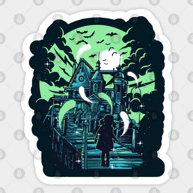 Haunted Girl Sticker by Dark Planet Tees